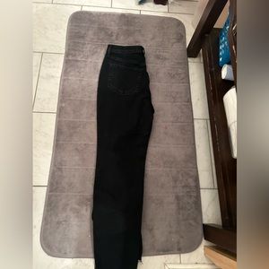 Black ultra rise mom jeans.